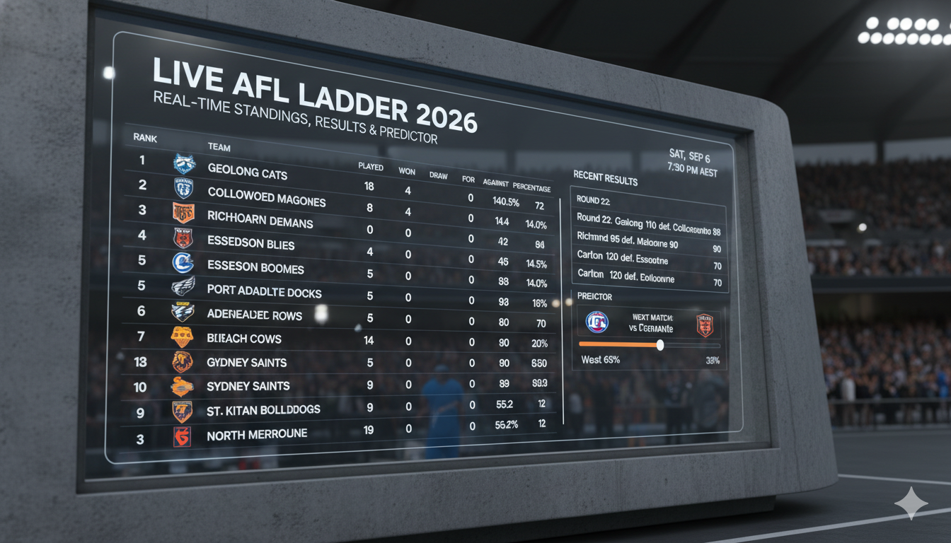 Live AFL Ladder