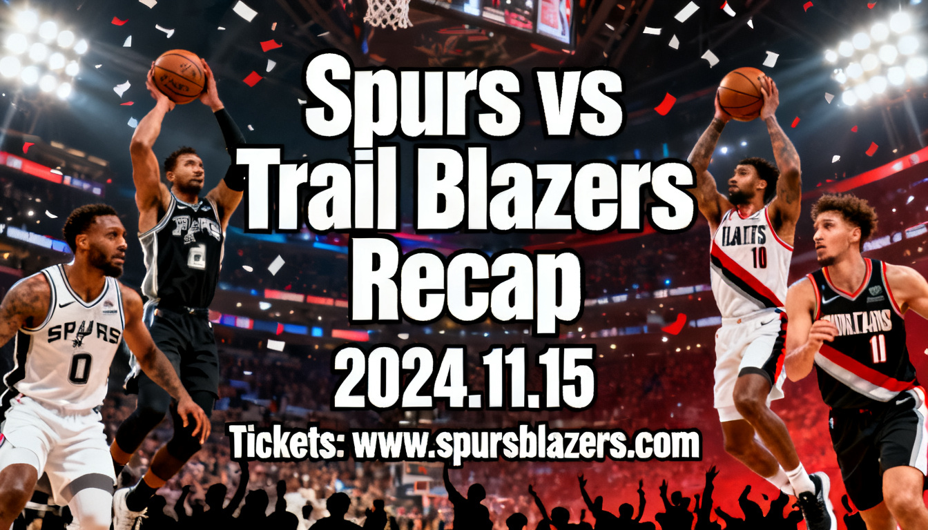 spurs vs trail blazers
